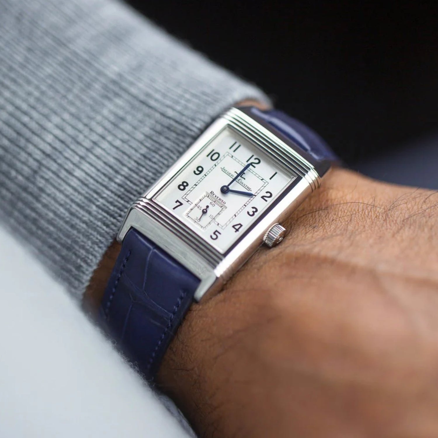 Alligator Leather Strap - Dark Blue - Alligator Pattern - Helvetus