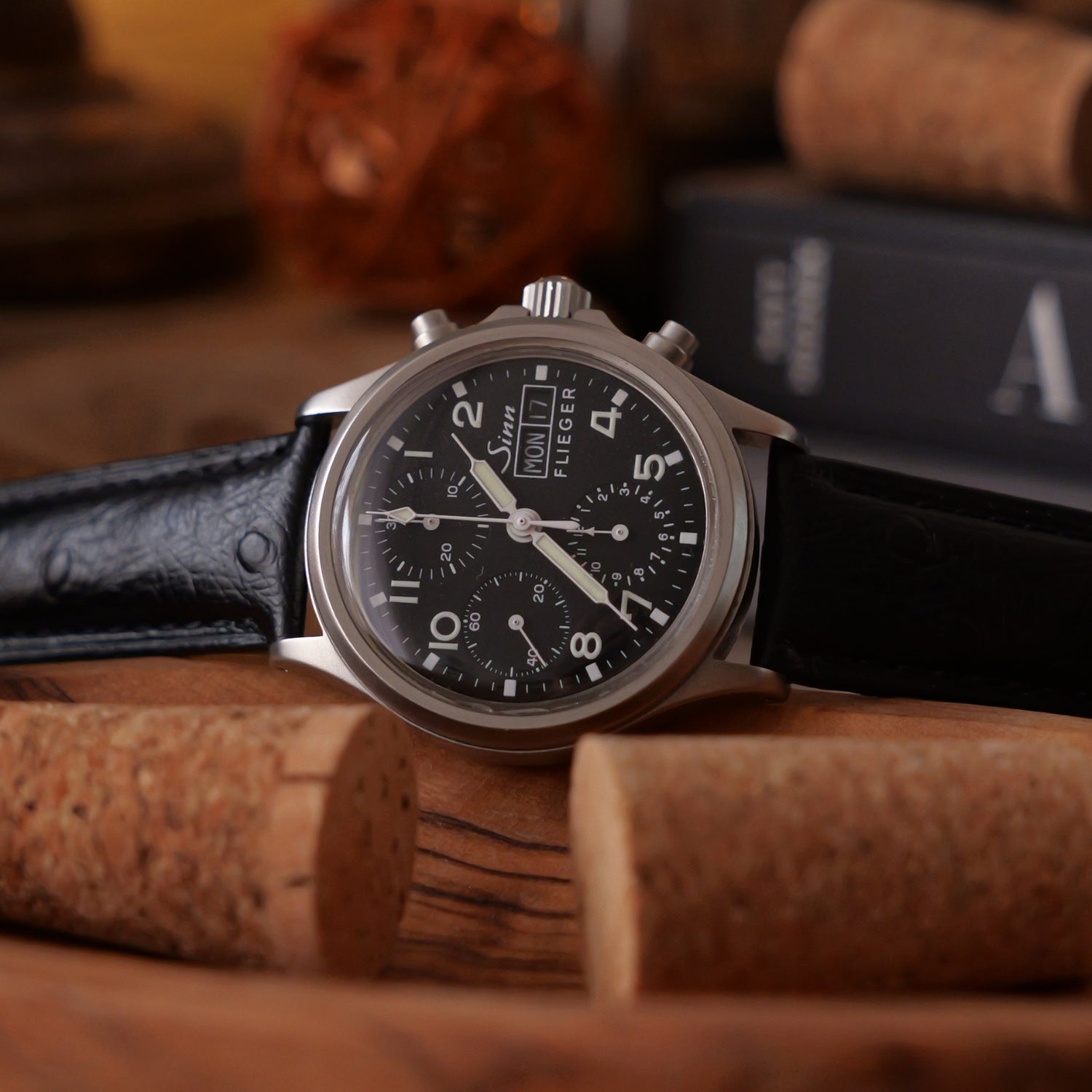 Black Ostrich Leather Watch Strap – Handmade – Helvetus® - Helvetus