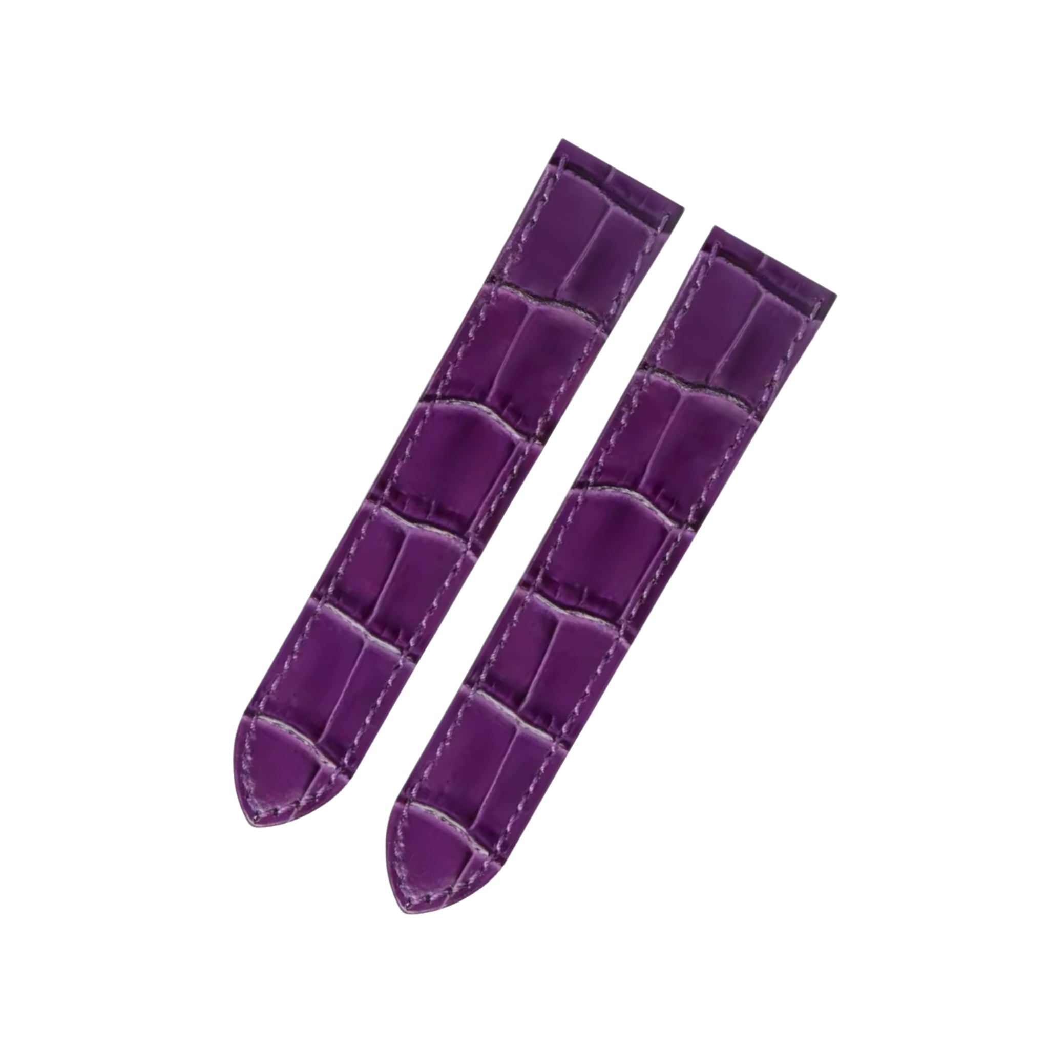 Leather Strap - For Cartier Santos 100 - Purple - Helvetus