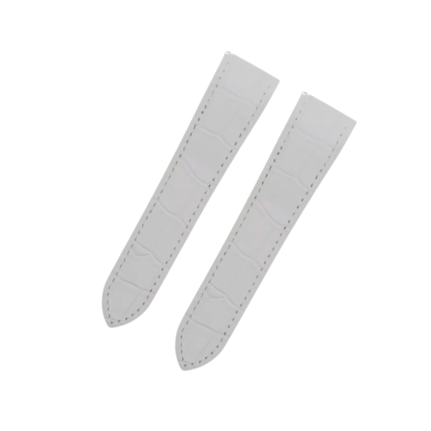 Leather Strap - For Cartier Santos 100 - White - Helvetus