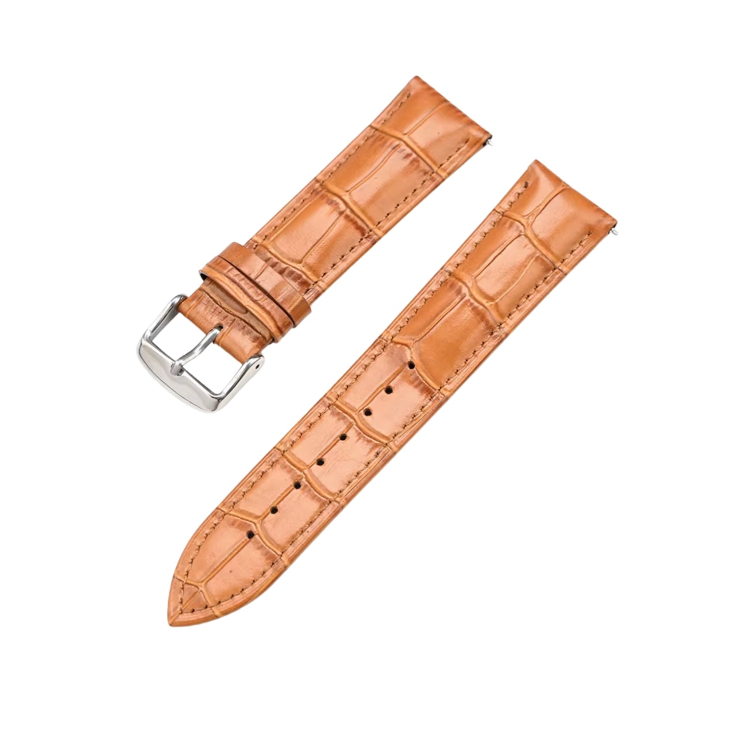 Light Brown Alligator Leather Watch Strap – Handcrafted Replacement Band – Helvetus® - Helvetus