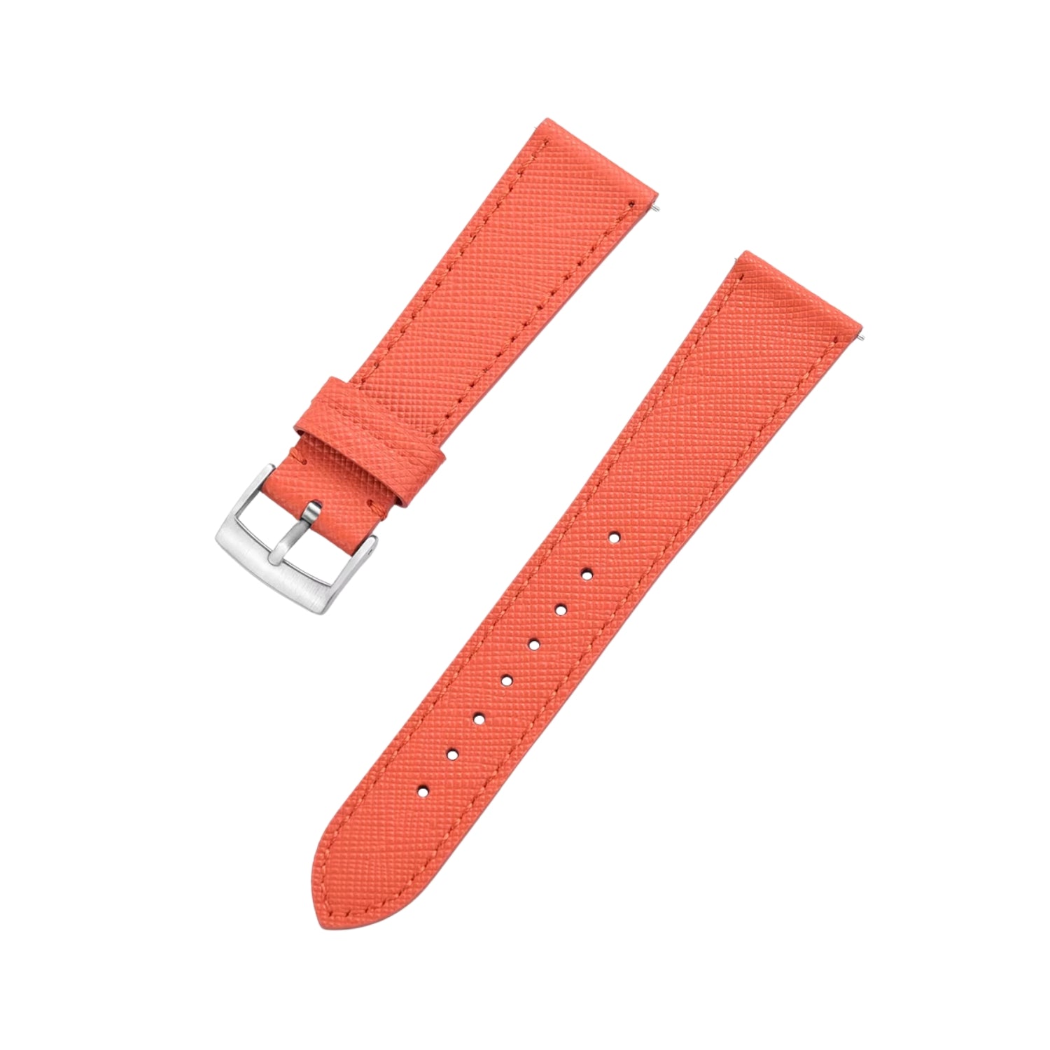Orange Leather Watch Strap – Handcrafted Replacement Band – Helvetus® - Helvetus