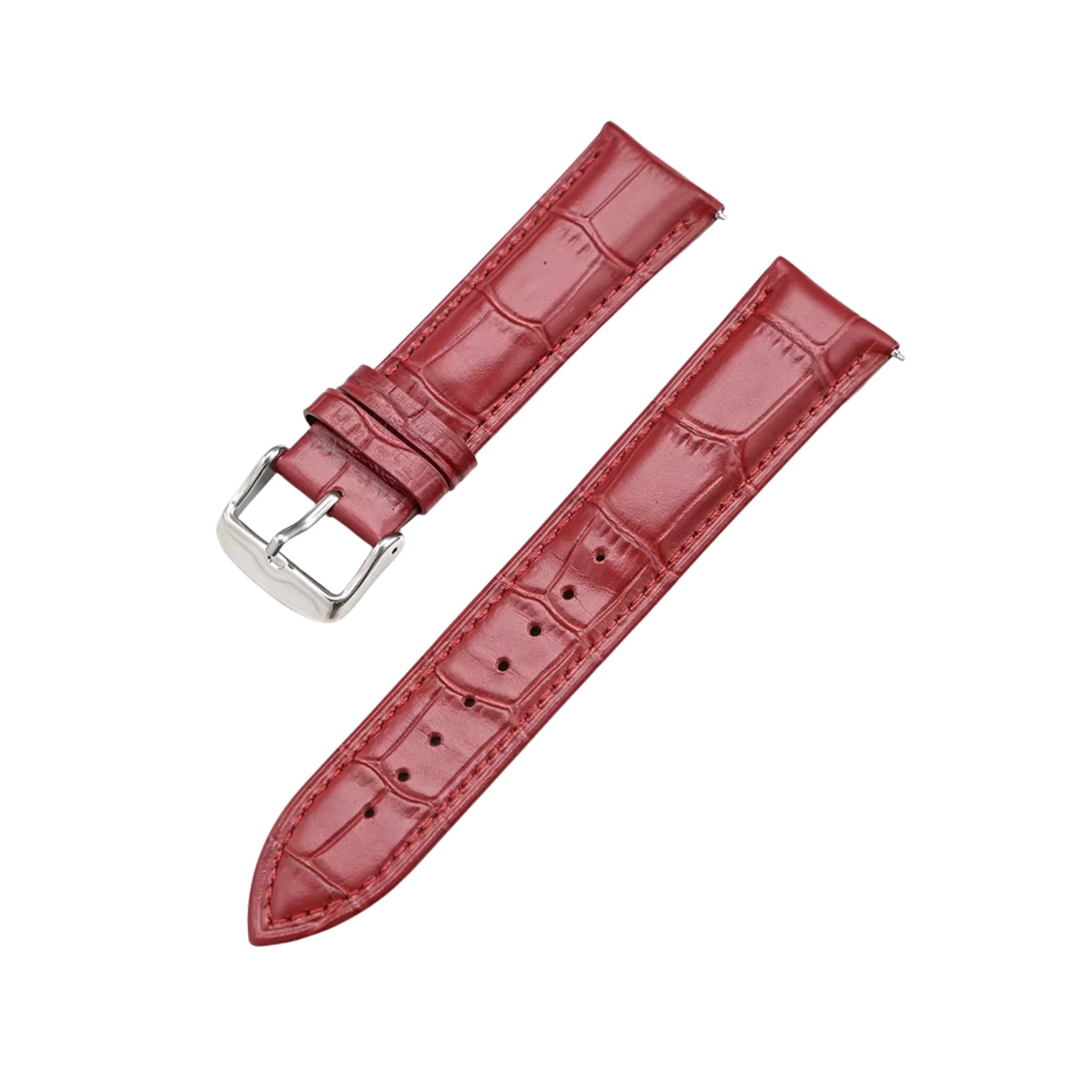 Red Alligator Leather Watch Strap – Handcrafted Replacement Band – Helvetus® - Helvetus