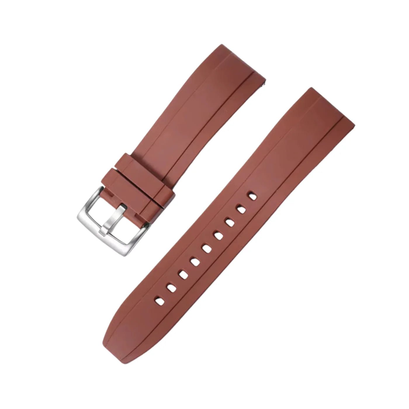 Rubber Strap - For all Breitling Navitimer Models - Brown - Helvetus