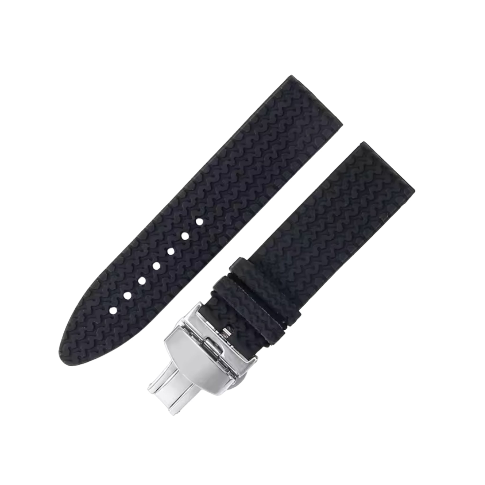 Rubber Strap - For all Chopard Mille Miglia Models - Black - Helvetus