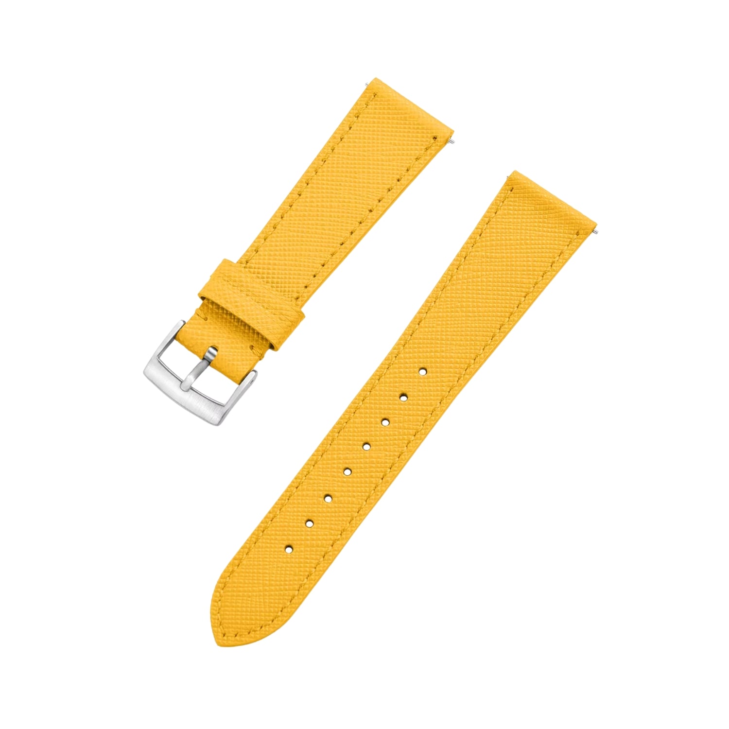 Yellow Leather Watch Strap – Handcrafted Replacement Band – Helvetus® - Helvetus