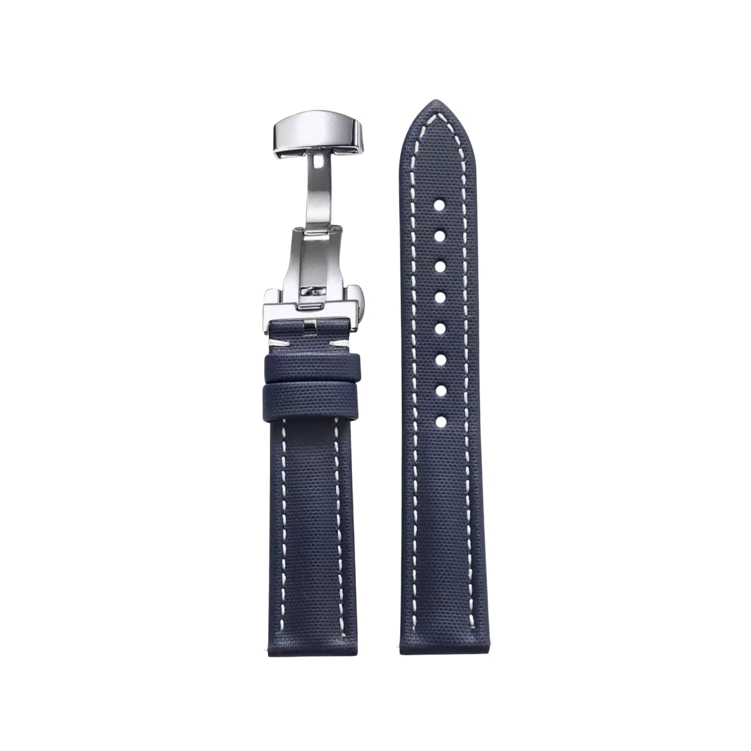 سوار Helvetus Sailcloth FKM Rubber أزرق داكن بخياطة بيضاء – MarinerTex™