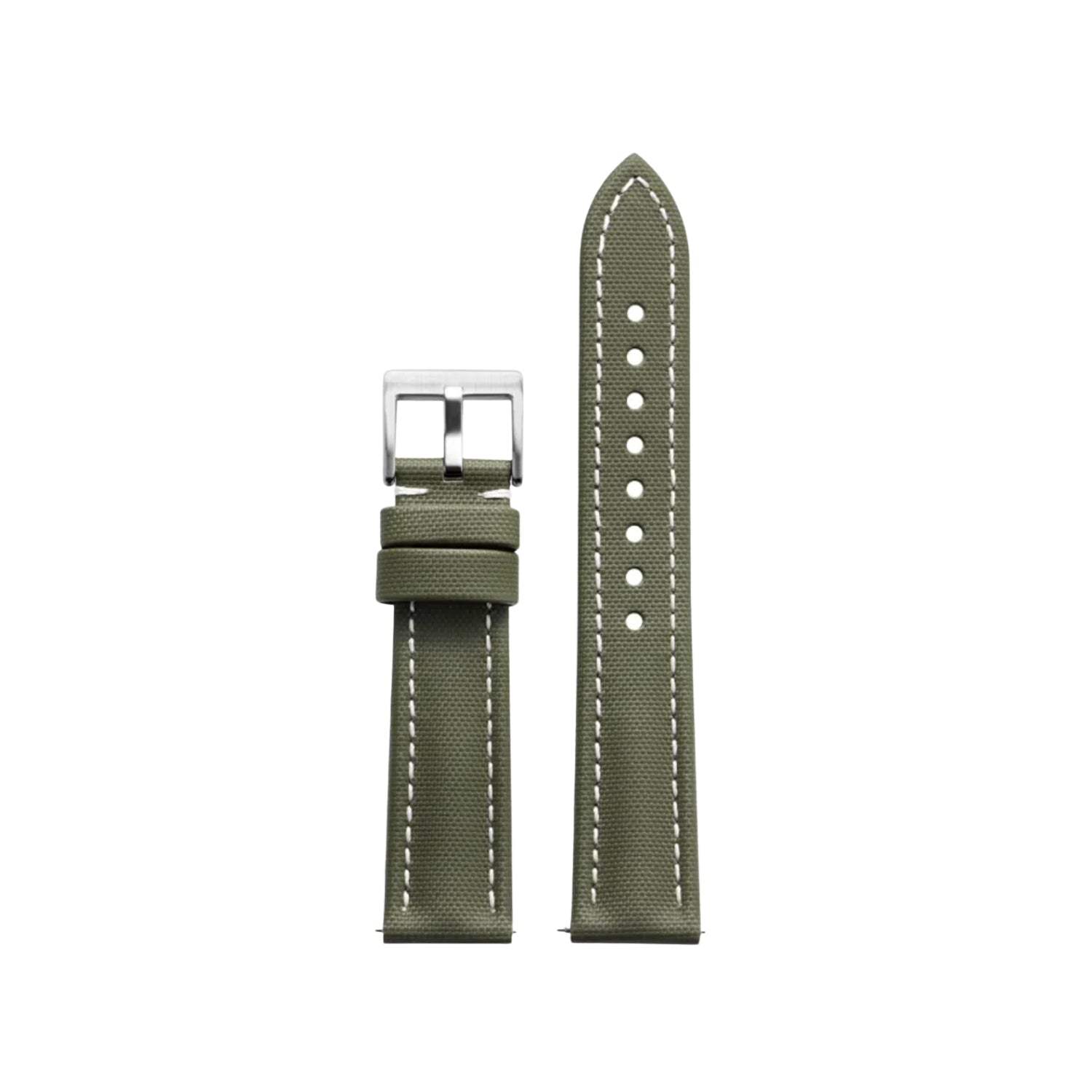 سوار Helvetus Sailcloth FKM Rubber أخضر بخياطة بيضاء – MarinerTex™
