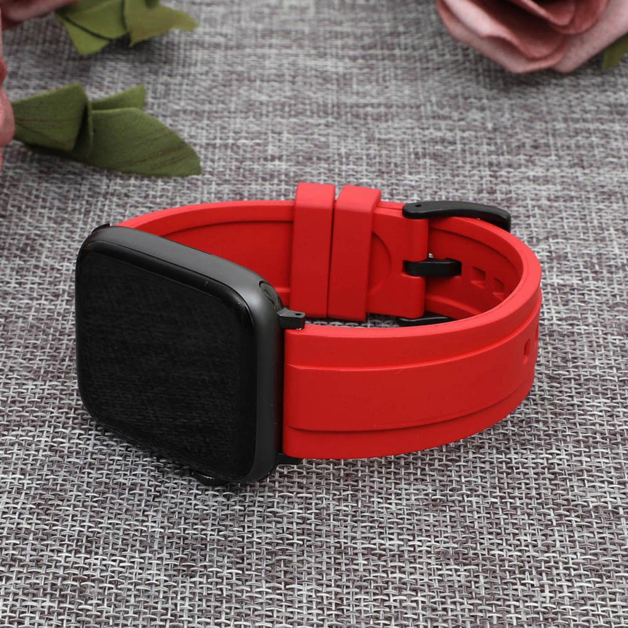 سوار مطاطي لساعة Apple Watch - أحمر