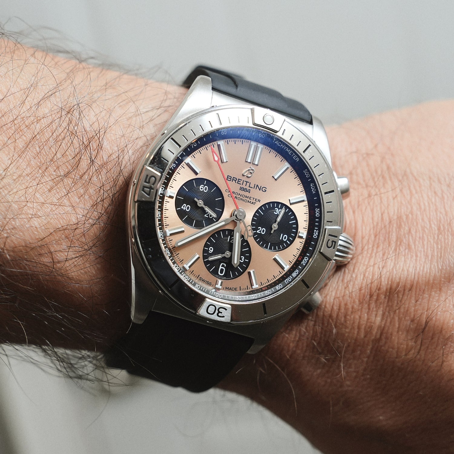 سوار مطاطي – لجميع موديلات Breitling Chronomat – أسود