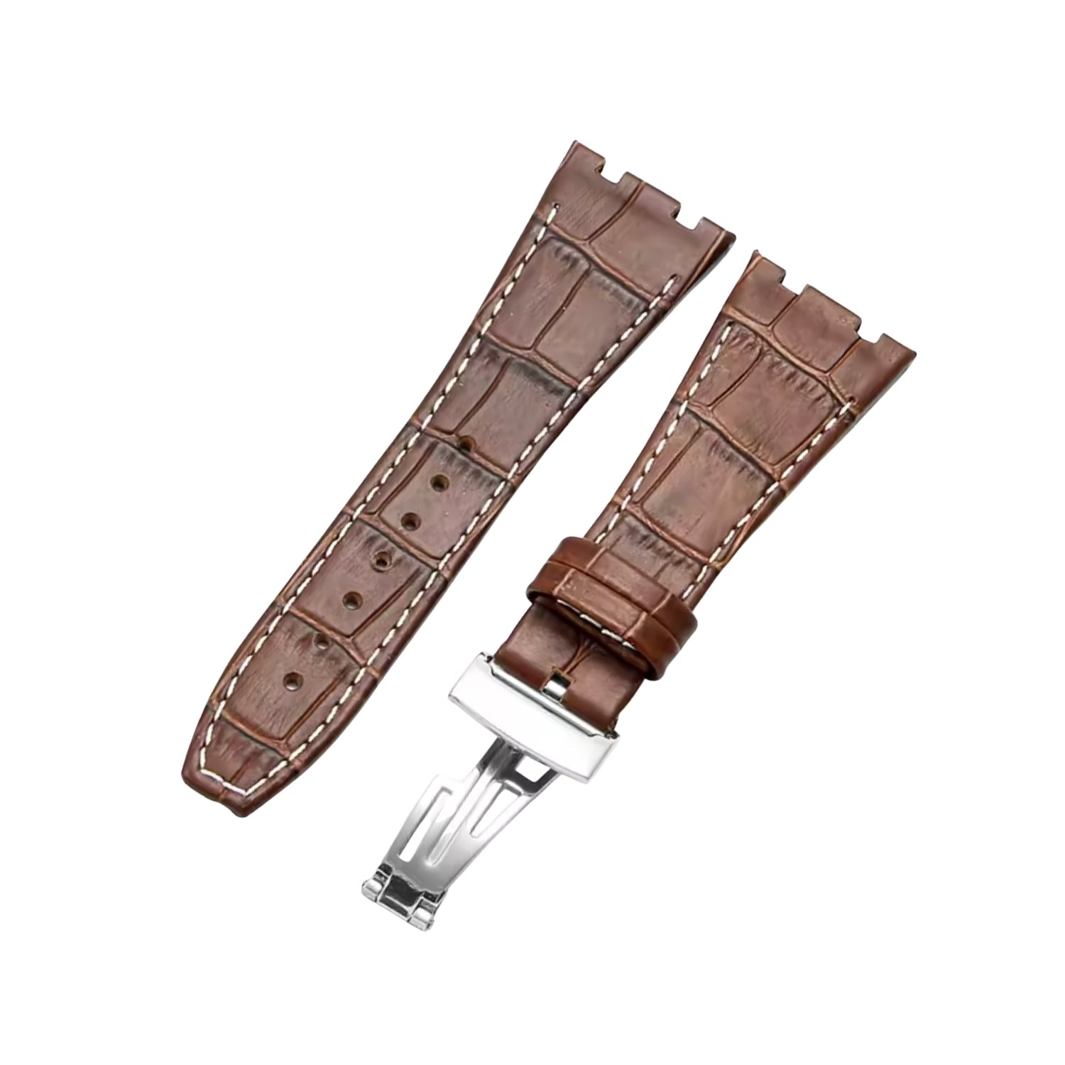 Crocodile Strap - For all Audemars Piguet Royal Oak 41mm - Brown - Helvetus