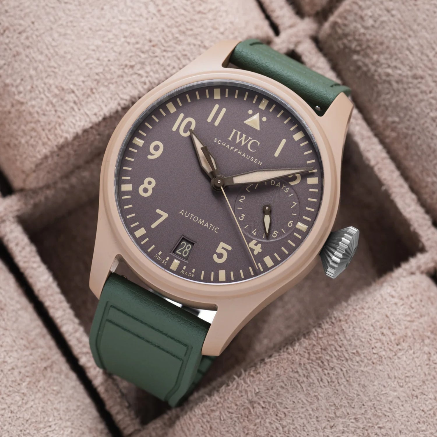 FKM Rubber Strap - For IWC Portugieser/Aquatimer/All Pilot Models/Portugieser/Portofino - Green - Helvetus