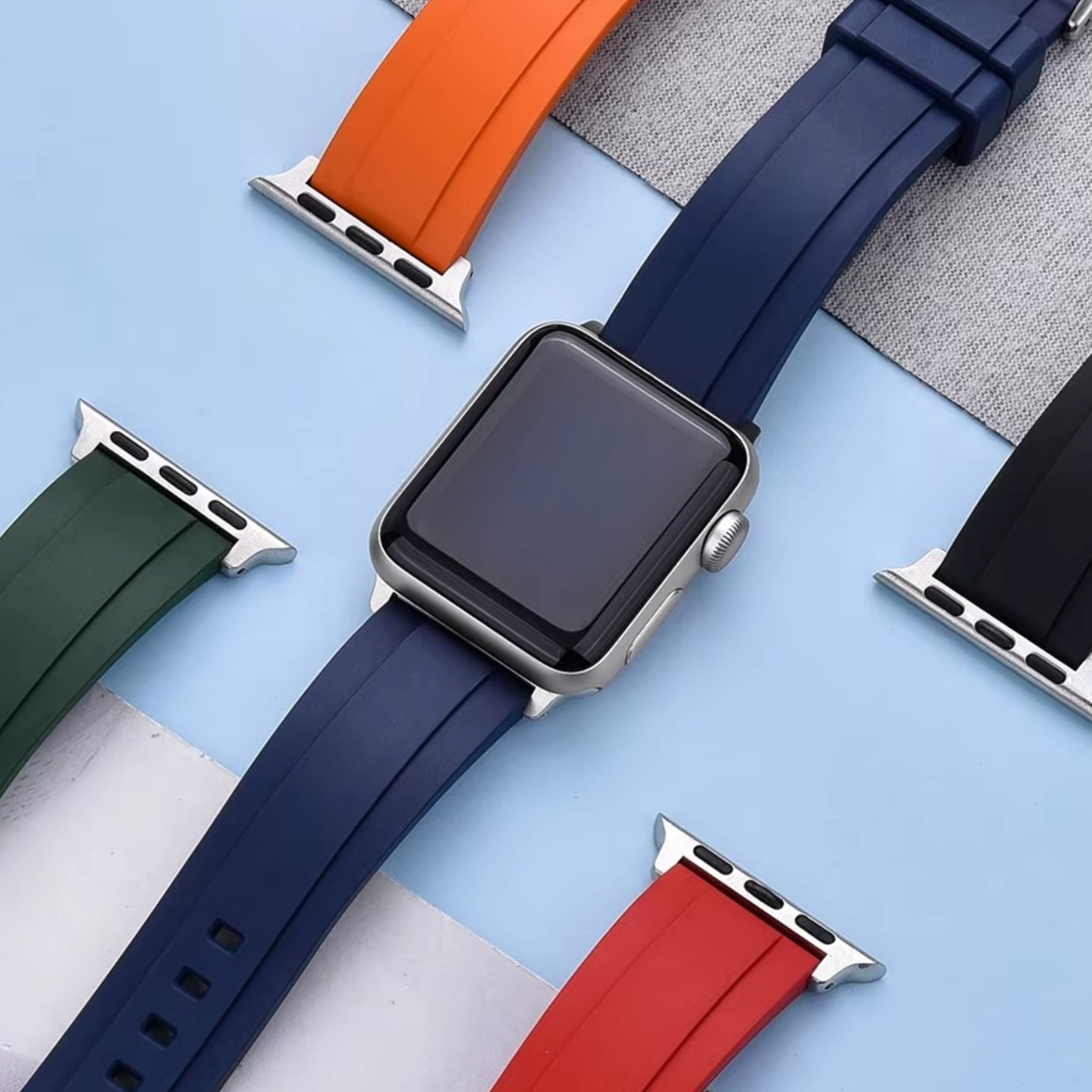 Rubber Strap - For all Apple Watch Models - Beige - Helvetus