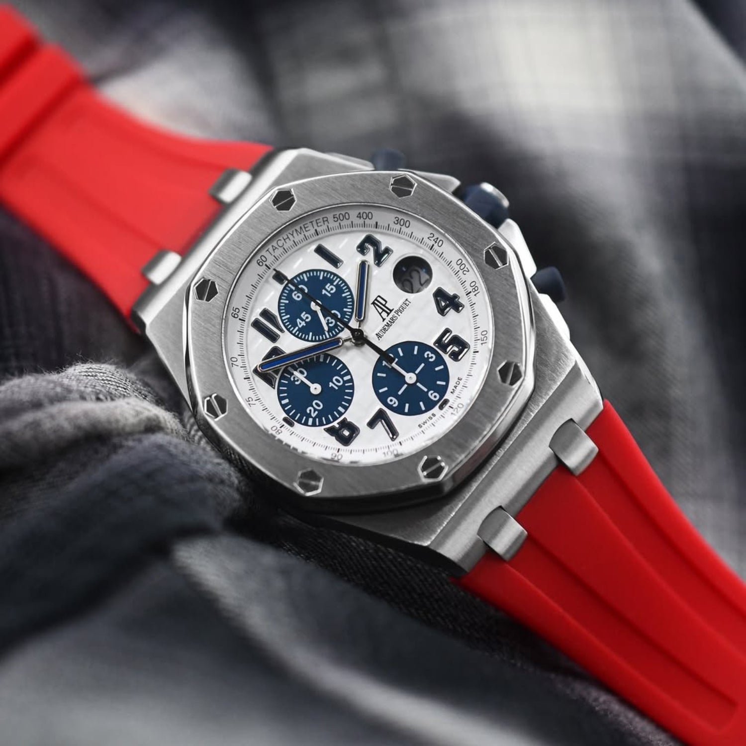 Rubber Strap - For all Audemars Piguet Offshore 42mm - Red - Helvetus
