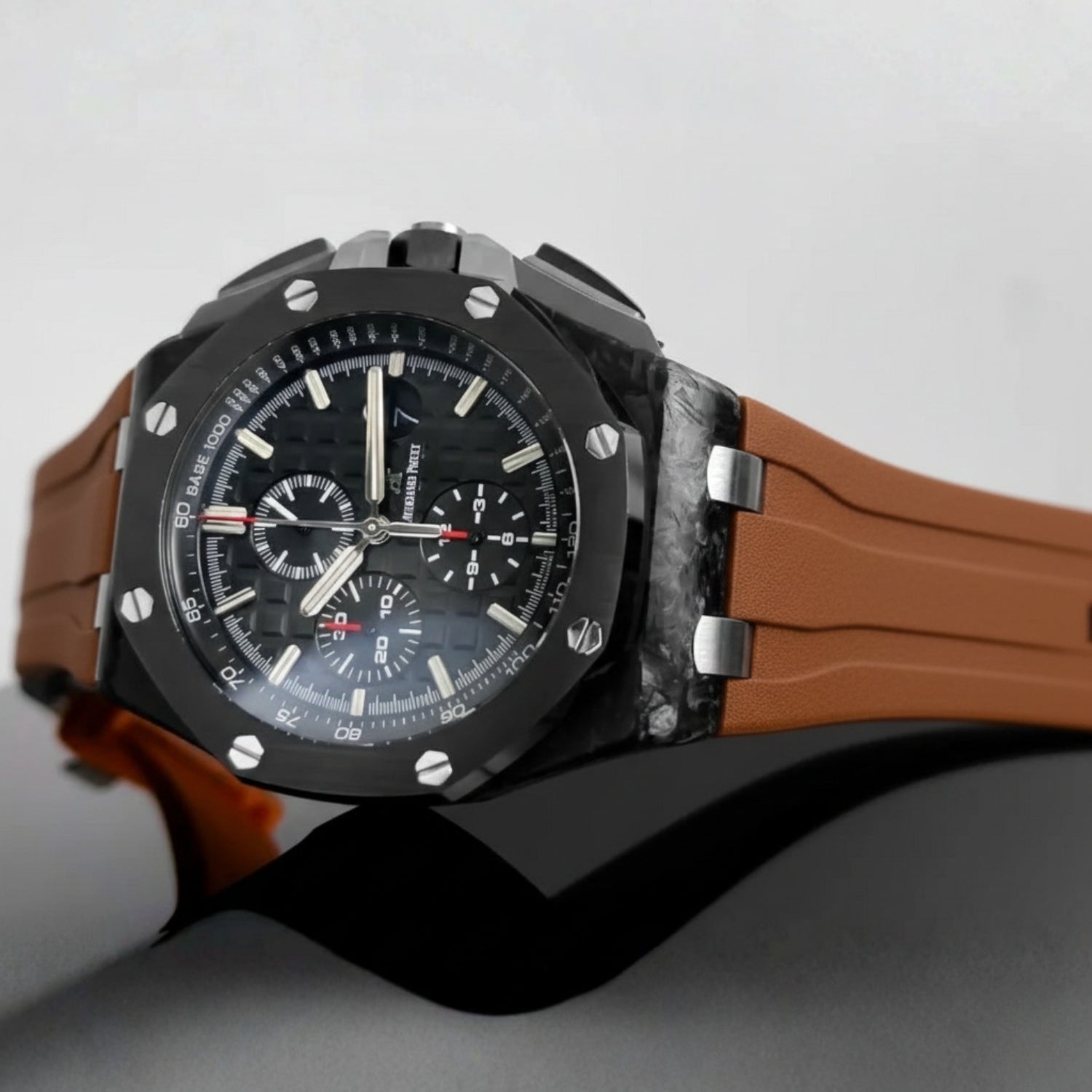 Rubber Strap - For all Audemars Piguet Offshore 44mm - Brown - Helvetus