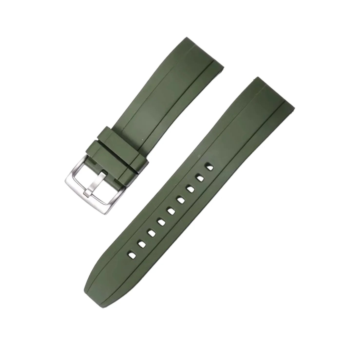 Rubber Strap - For all Breitling Navitimer Models - Olive Green - Helvetus