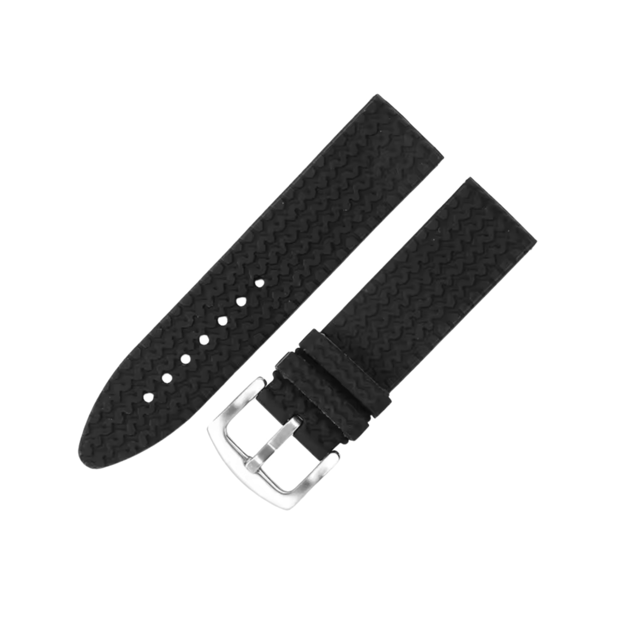 Rubber Strap - For all Chopard Mille Miglia Models - Black - Helvetus