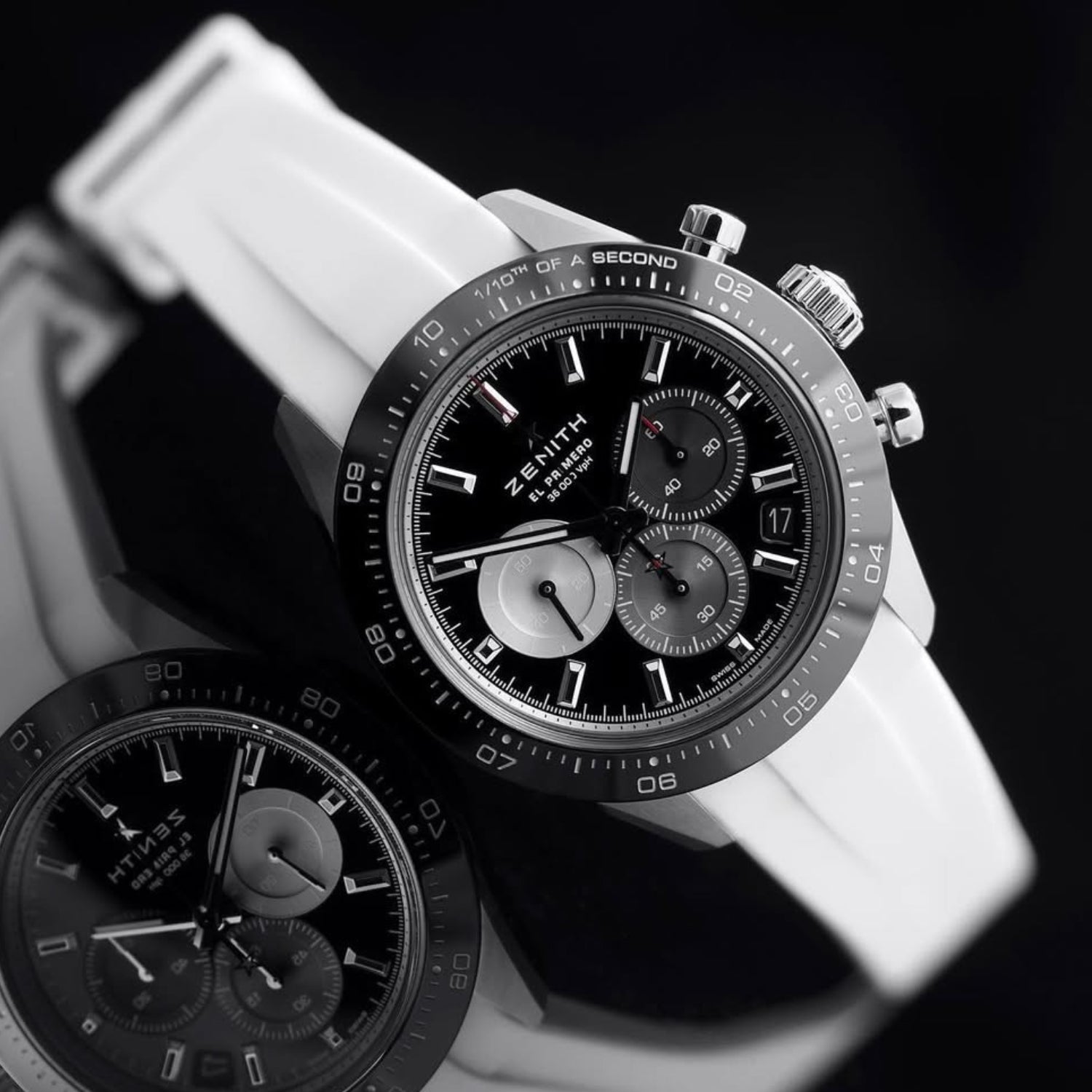 Rubber Strap - For all Zenith Chronomaster Models - White - Helvetus