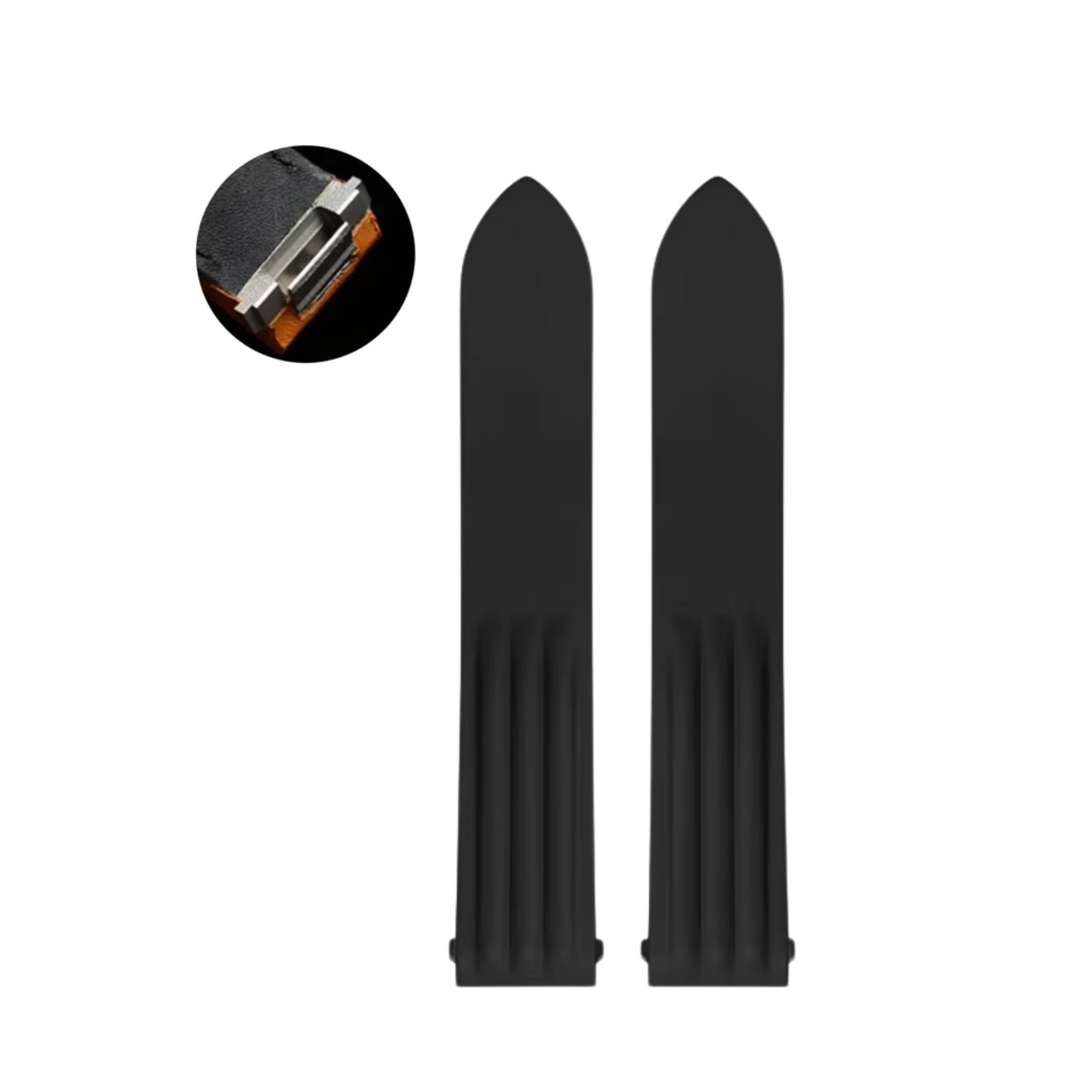 Rubber Strap - For Cartier Roadster - Black - Helvetus