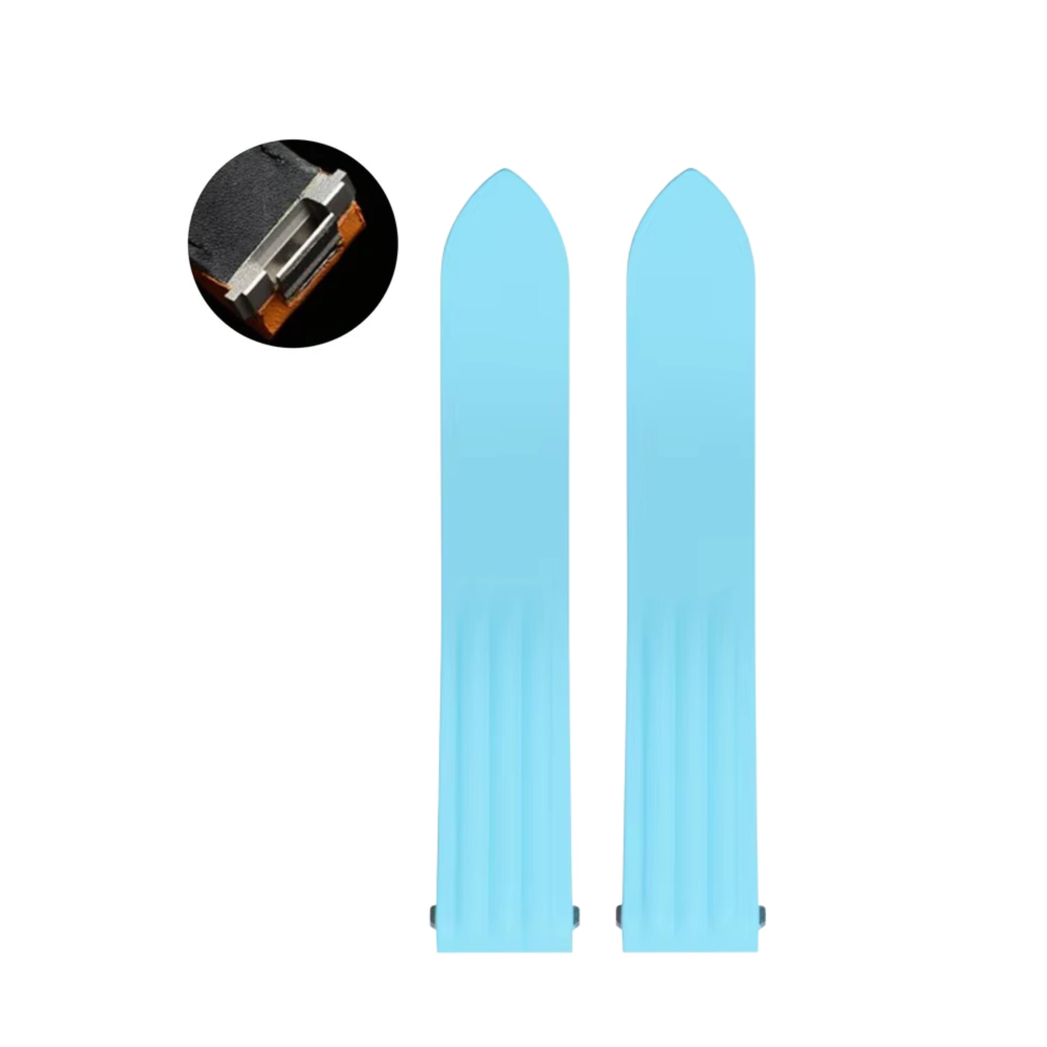 Rubber Strap - For Cartier Roadster - Light Blue - Helvetus