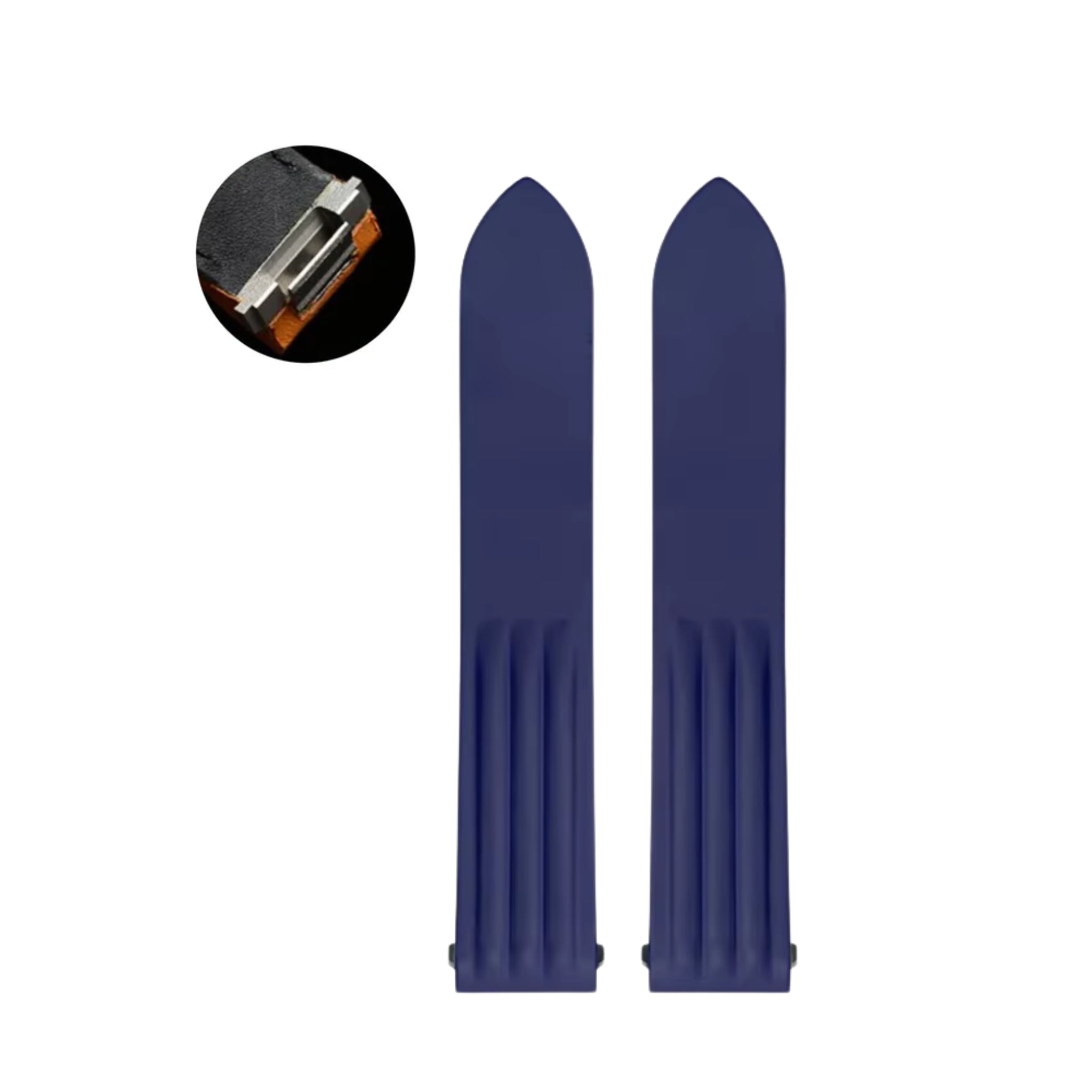 Rubber Strap - For Cartier Roadster - Navy Blue - Helvetus