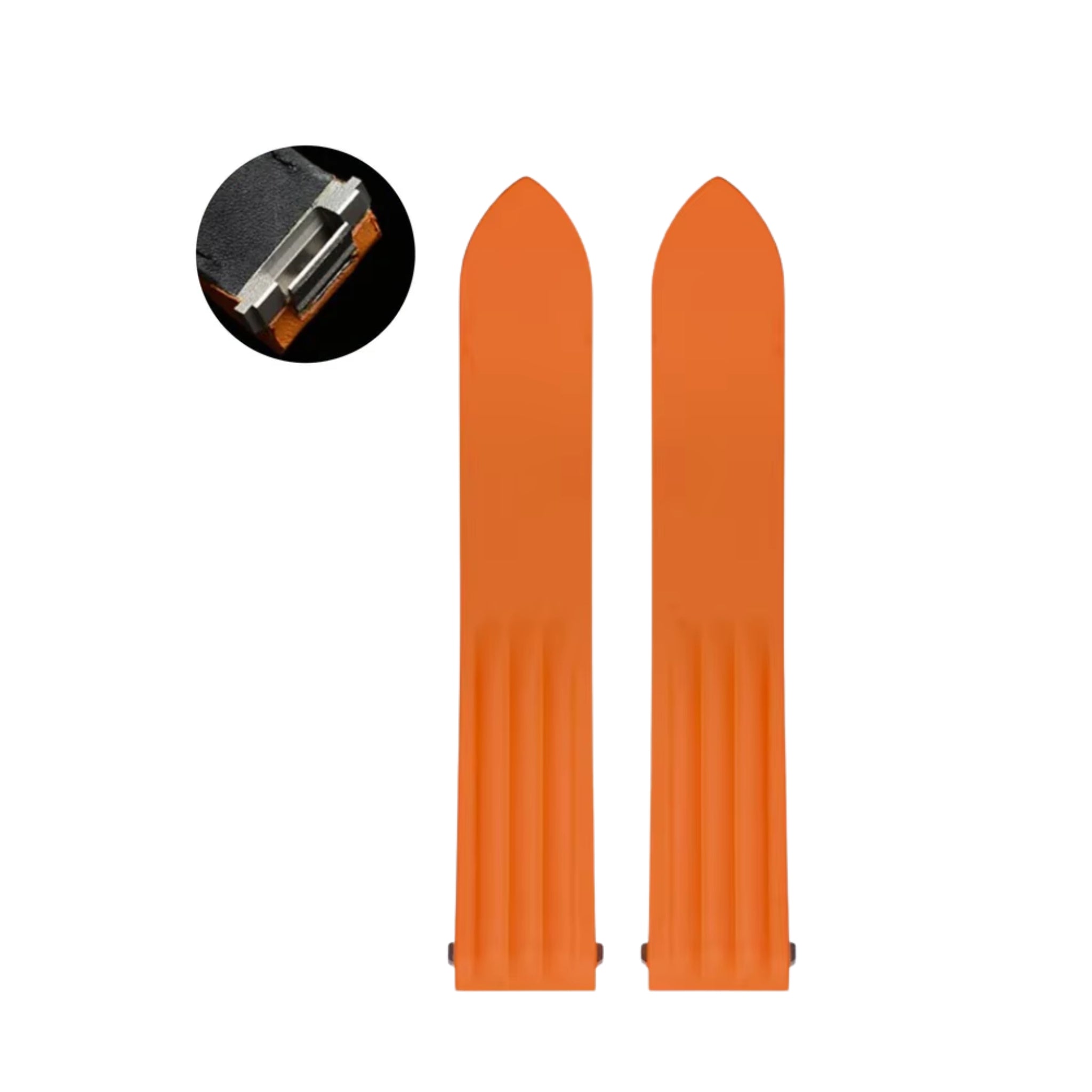 Rubber Strap - For Cartier Roadster - Orange - Helvetus