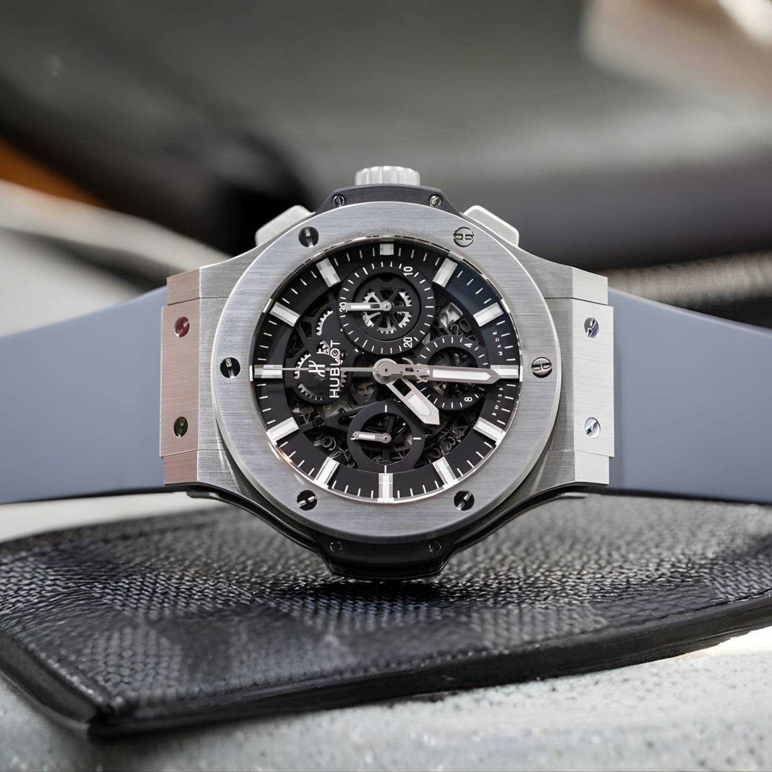 Rubber Strap - For Hublot Big Bang 44mm - Grey - Helvetus
