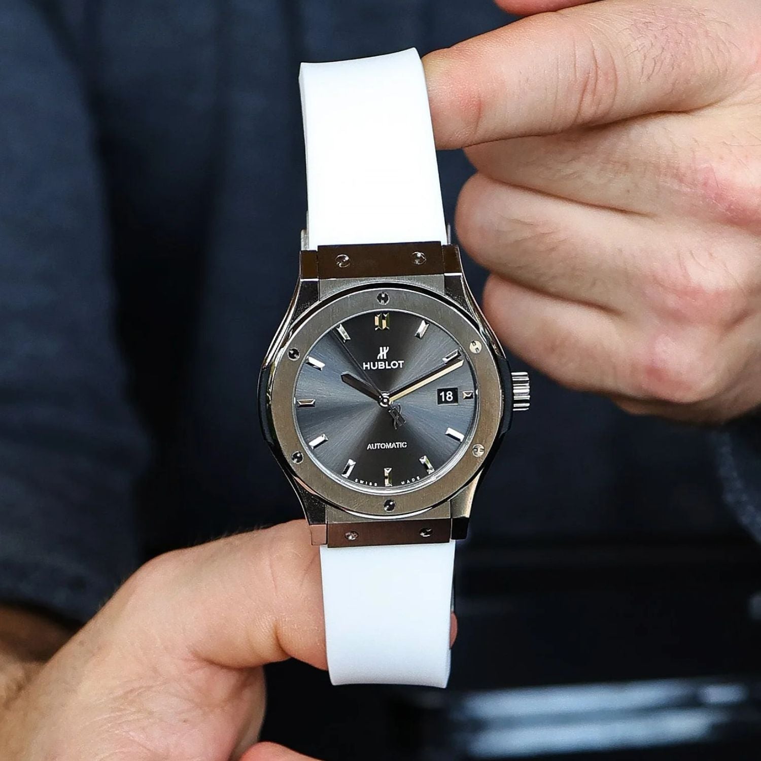 Rubber Strap - For Hublot Classic Fusion - White - Helvetus