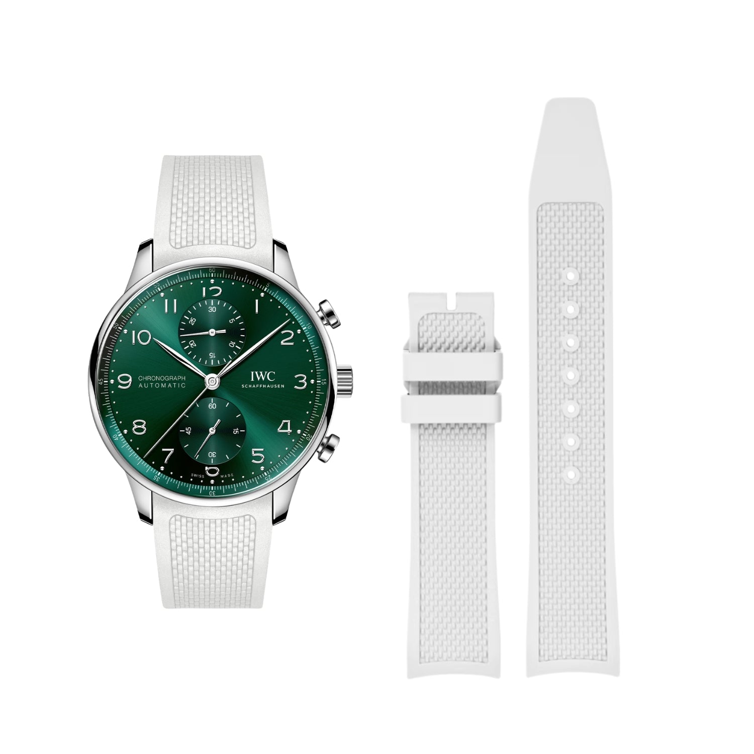Rubber Strap - For IWC Portugieser - White - Helvetus