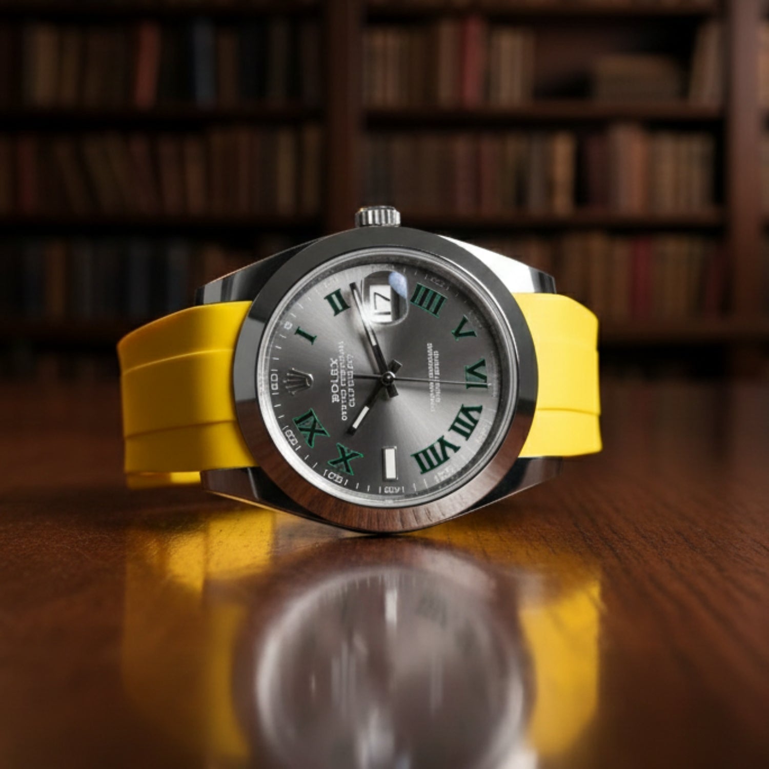 Rubber Strap - For Rolex Datejust 36 - Yellow - Helvetus