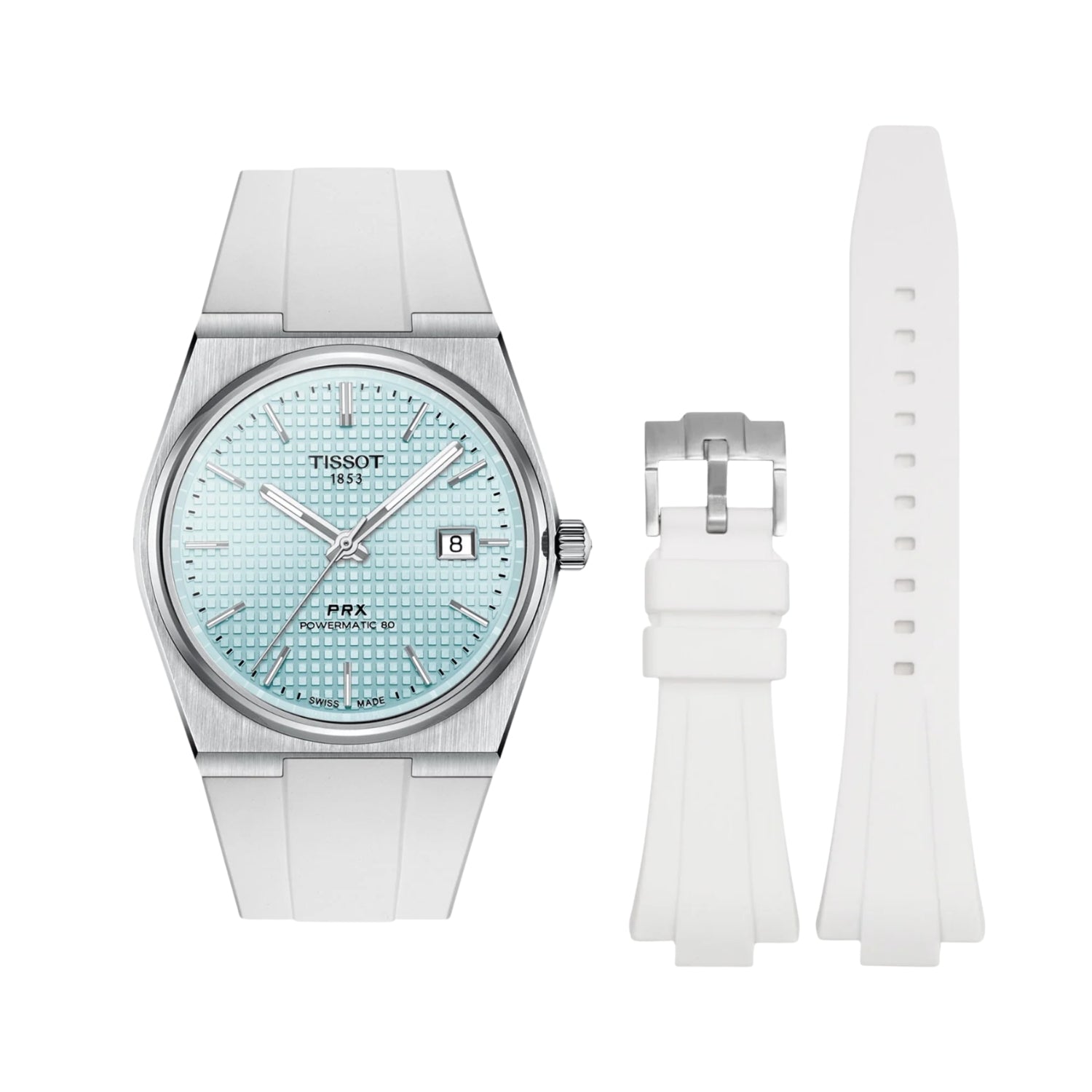 Rubber Strap - For Tissot PRX - White - Helvetus